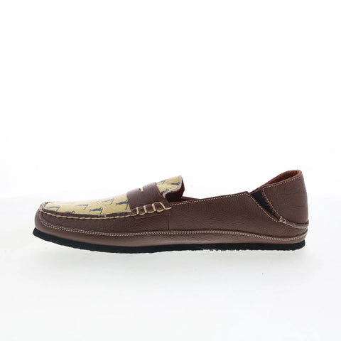 T.B. Phelps TBP22 Mens Brown Nubuck Slip On Loafers & Slip Ons Penny Shoes 