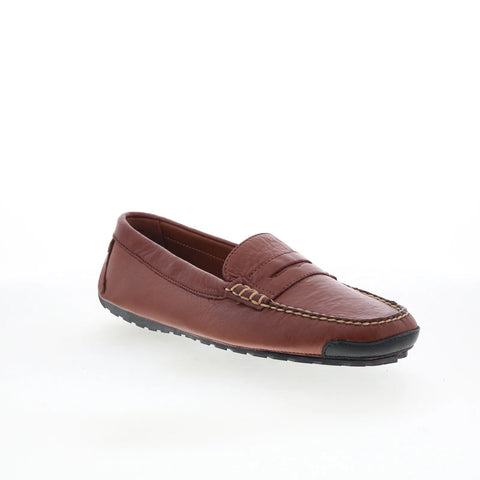 T.B. Phelps TBP23 Mens Brown Nubuck Slip On Loafers & Slip Ons Penny Shoes 