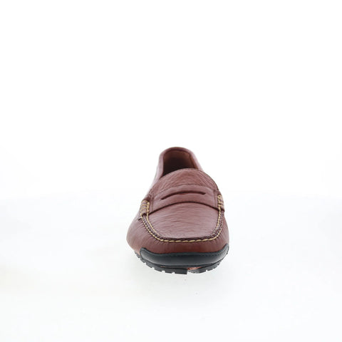 T.B. Phelps TBP23 Mens Brown Nubuck Slip On Loafers & Slip Ons Penny Shoes 