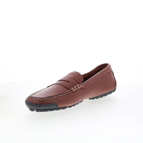 T.B. Phelps TBP23 Mens Brown Nubuck Slip On Loafers & Slip Ons Penny Shoes 