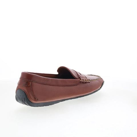 T.B. Phelps TBP23 Mens Brown Nubuck Slip On Loafers & Slip Ons Penny Shoes 