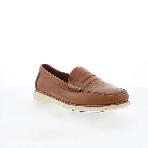 T.B. Phelps TBP26 Mens Brown Nubuck Slip On Loafers & Slip Ons Penny Shoes 