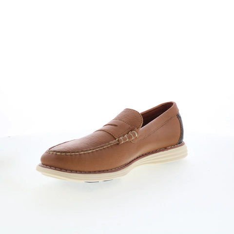 T.B. Phelps TBP26 Mens Brown Nubuck Slip On Loafers & Slip Ons Penny Shoes 