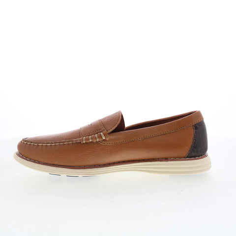 T.B. Phelps TBP26 Mens Brown Nubuck Slip On Loafers & Slip Ons Penny Shoes 