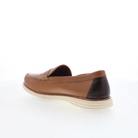 T.B. Phelps TBP26 Mens Brown Nubuck Slip On Loafers & Slip Ons Penny Shoes 