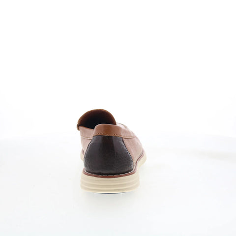 T.B. Phelps TBP26 Mens Brown Nubuck Slip On Loafers & Slip Ons Penny Shoes 