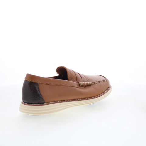 T.B. Phelps TBP26 Mens Brown Nubuck Slip On Loafers & Slip Ons Penny Shoes 