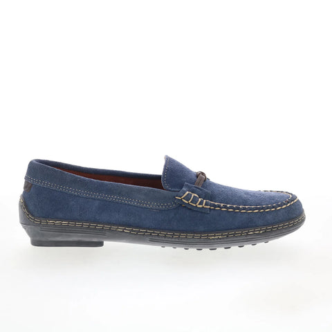T.B. Phelps TBP27 Mens Blue Suede Slip On Loafers & Slip Ons Casual Shoes 