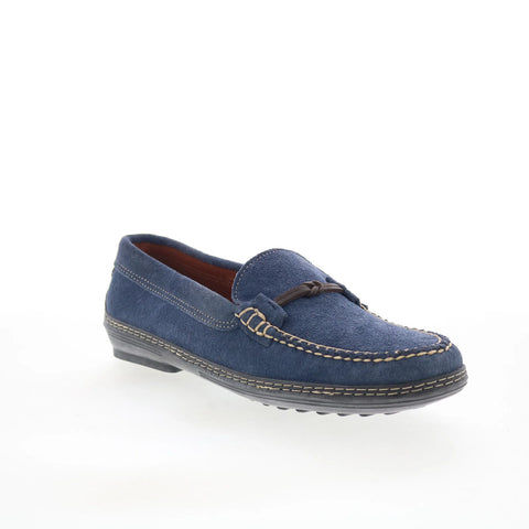 T.B. Phelps TBP27 Mens Blue Suede Slip On Loafers & Slip Ons Casual Shoes 