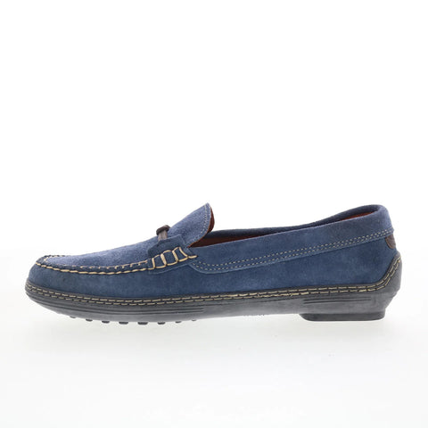 T.B. Phelps TBP27 Mens Blue Suede Slip On Loafers & Slip Ons Casual Shoes 