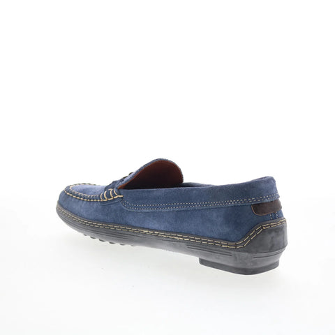 T.B. Phelps TBP27 Mens Blue Suede Slip On Loafers & Slip Ons Casual Shoes 