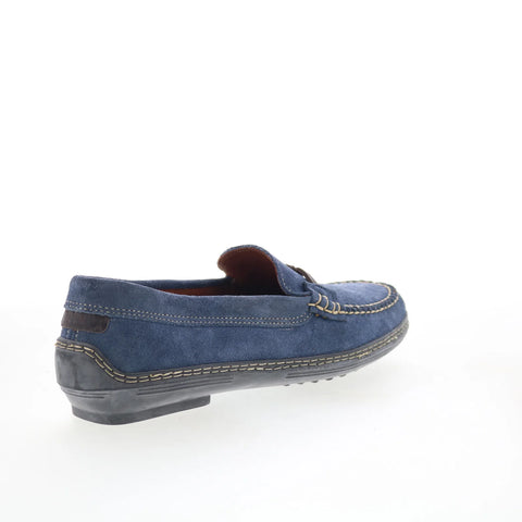 T.B. Phelps TBP27 Mens Blue Suede Slip On Loafers & Slip Ons Casual Shoes 