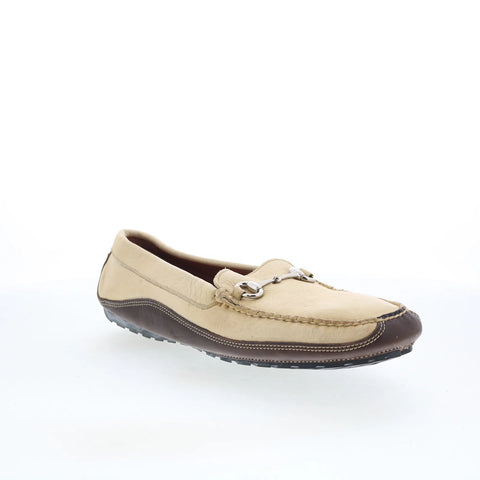 T.B. Phelps TBP28 Mens Beige Leather Slip On Loafers & Slip Ons Casual Shoes 