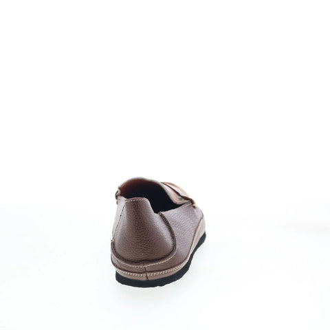 T.B. Phelps TBP29 Mens Brown Leather Slip On Loafers & Slip Ons Penny Shoes 