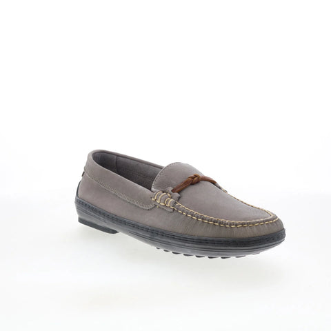 T.B. Phelps TBP2 Mens Gray Leather Slip On Loafers & Slip Ons Casual Shoes 