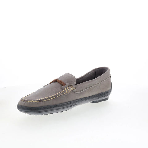 T.B. Phelps TBP2 Mens Gray Leather Slip On Loafers & Slip Ons Casual Shoes 