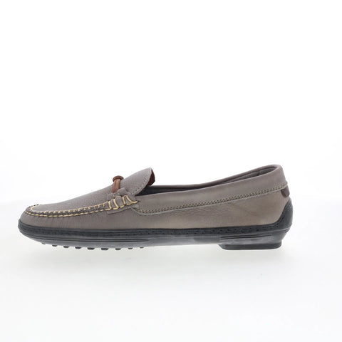 T.B. Phelps TBP2 Mens Gray Leather Slip On Loafers & Slip Ons Casual Shoes 