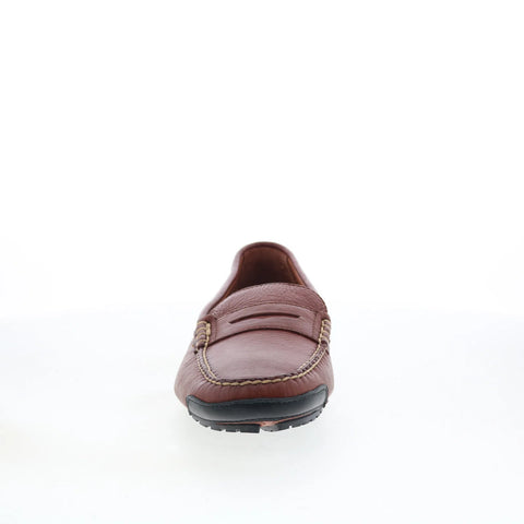 T.B. Phelps TBP30 Mens Brown Leather Slip On Loafers & Slip Ons Penny Shoes 