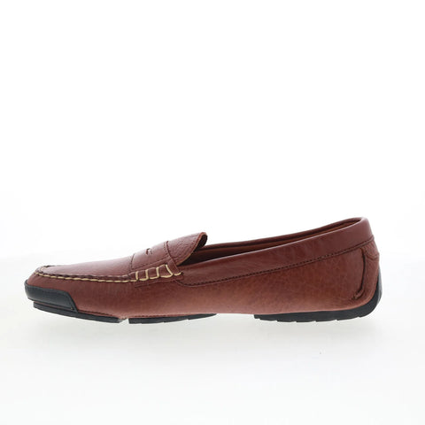 T.B. Phelps TBP30 Mens Brown Leather Slip On Loafers & Slip Ons Penny Shoes 