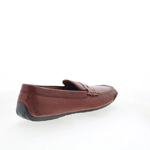 T.B. Phelps TBP30 Mens Brown Leather Slip On Loafers & Slip Ons Penny Shoes 
