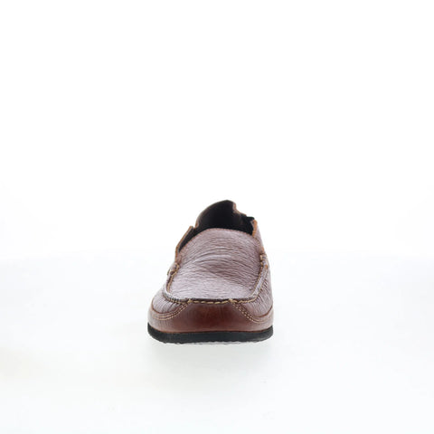 T.B. Phelps TBP31 Mens Brown Leather Slip On Loafers & Slip Ons Casual Shoes 