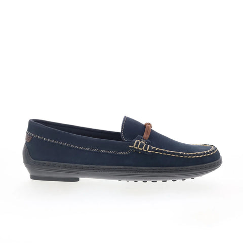 T.B. Phelps TBP32 Mens Blue Leather Slip On Loafers & Slip Ons Casual Shoes 