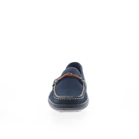 T.B. Phelps TBP32 Mens Blue Leather Slip On Loafers & Slip Ons Casual Shoes 