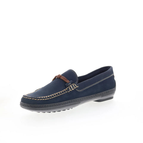 T.B. Phelps TBP32 Mens Blue Leather Slip On Loafers & Slip Ons Casual Shoes 