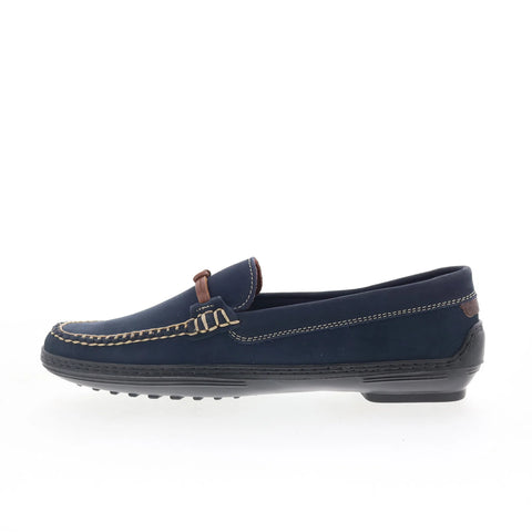 T.B. Phelps TBP32 Mens Blue Leather Slip On Loafers & Slip Ons Casual Shoes 
