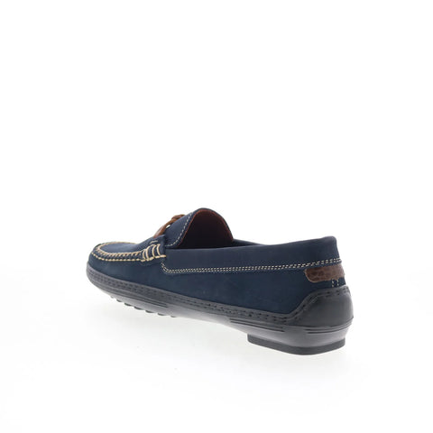 T.B. Phelps TBP32 Mens Blue Leather Slip On Loafers & Slip Ons Casual Shoes 