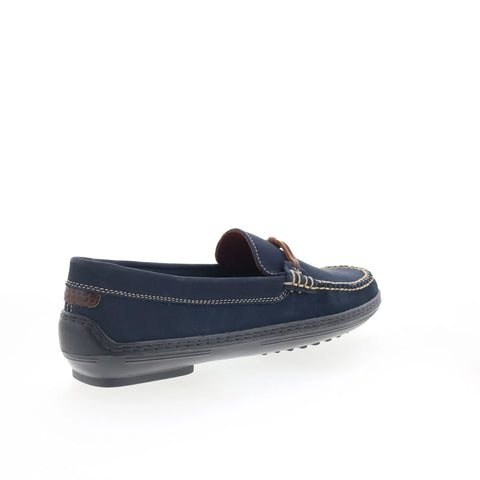 T.B. Phelps TBP32 Mens Blue Leather Slip On Loafers & Slip Ons Casual Shoes 