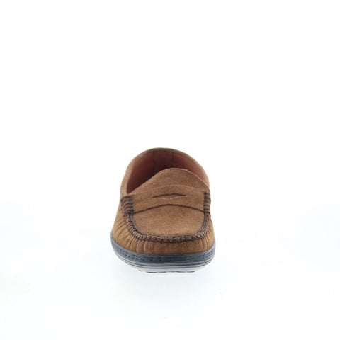 T.B. Phelps TBP35 Mens Brown Suede Slip On Loafers & Slip Ons Penny Shoes 