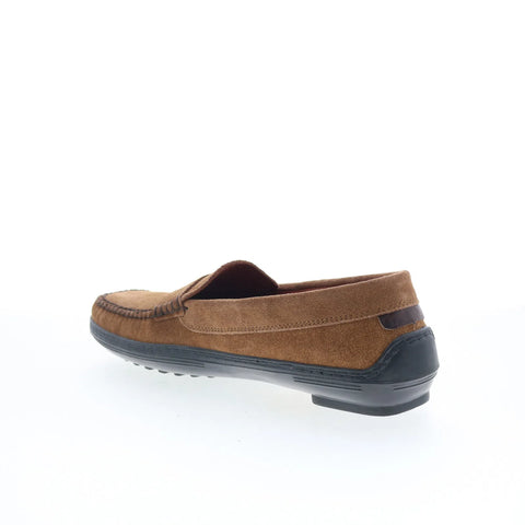 T.B. Phelps TBP35 Mens Brown Suede Slip On Loafers & Slip Ons Penny Shoes 