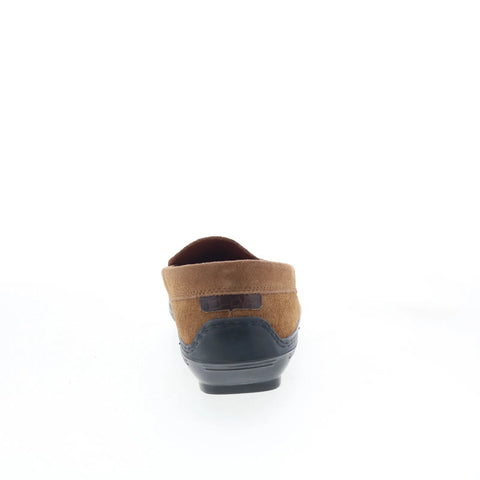 T.B. Phelps TBP35 Mens Brown Suede Slip On Loafers & Slip Ons Penny Shoes 