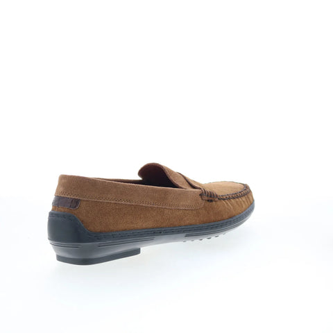 T.B. Phelps TBP35 Mens Brown Suede Slip On Loafers & Slip Ons Penny Shoes 