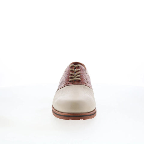 T.B. Phelps TBP36 Mens Beige Leather Lace Up Oxfords & Lace Ups Casual Shoes 
