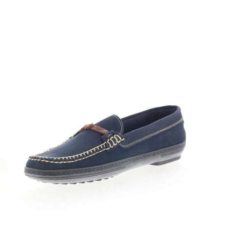 T.B. Phelps TBP3 Mens Blue Leather Slip On Loafers & Slip Ons Casual Shoes 