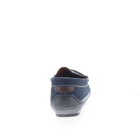 T.B. Phelps TBP3 Mens Blue Leather Slip On Loafers & Slip Ons Casual Shoes 