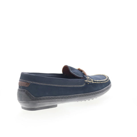 T.B. Phelps TBP3 Mens Blue Leather Slip On Loafers & Slip Ons Casual Shoes 