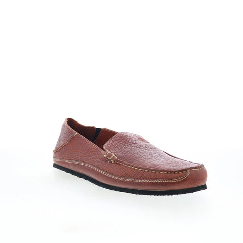 T.B. Phelps TBP41 Mens Brown Leather Slip On Loafers & Slip Ons Casual Shoes 