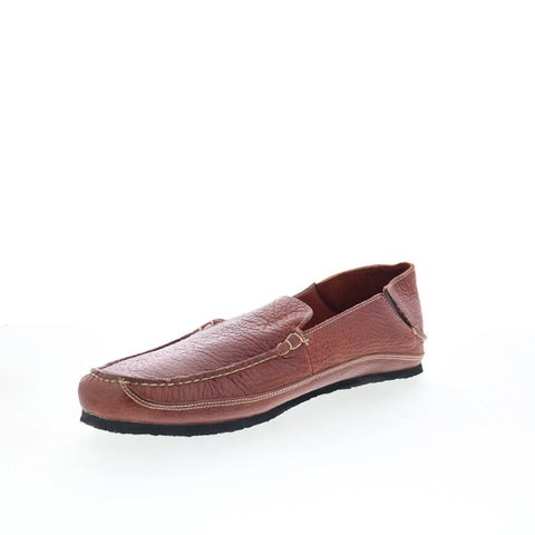 T.B. Phelps TBP41 Mens Brown Leather Slip On Loafers & Slip Ons Casual Shoes 