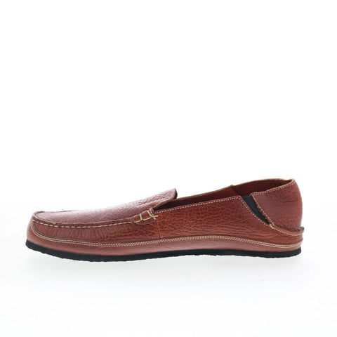 T.B. Phelps TBP41 Mens Brown Leather Slip On Loafers & Slip Ons Casual Shoes 