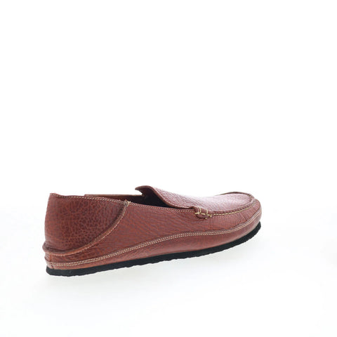T.B. Phelps TBP41 Mens Brown Leather Slip On Loafers & Slip Ons Casual Shoes 
