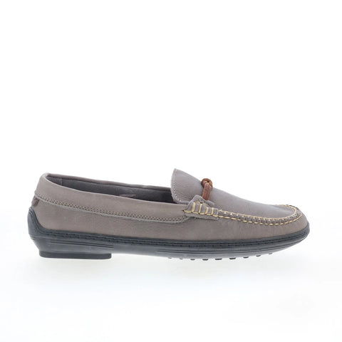 T.B. Phelps TBP42 Mens Gray Leather Slip On Loafers & Slip Ons Casual Shoes 
