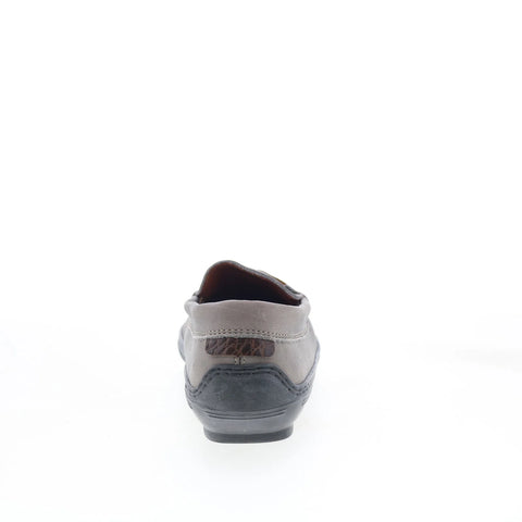 T.B. Phelps TBP42 Mens Gray Leather Slip On Loafers & Slip Ons Casual Shoes 