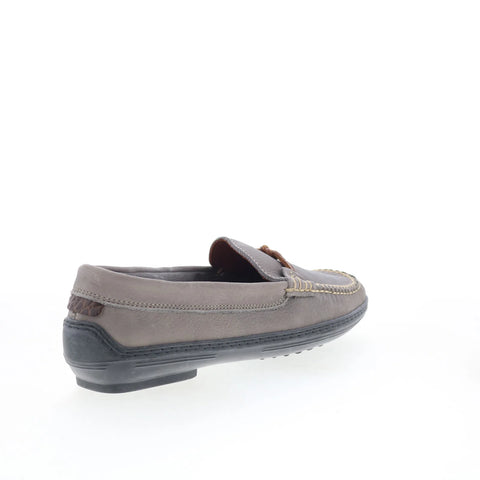 T.B. Phelps TBP42 Mens Gray Leather Slip On Loafers & Slip Ons Casual Shoes 