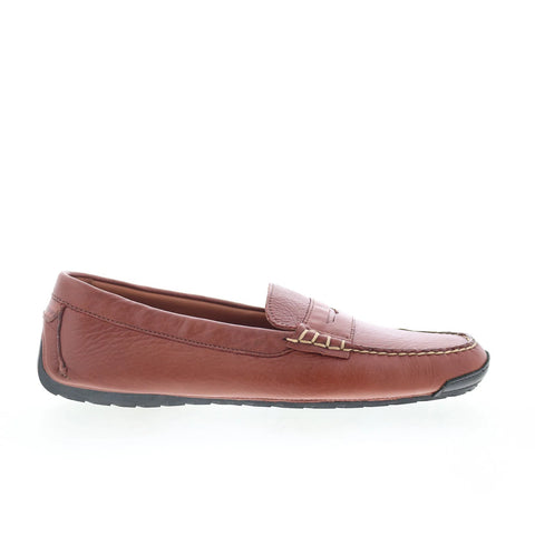 T.B. Phelps TBP43 Mens Brown Leather Slip On Loafers & Slip Ons Penny Shoes 
