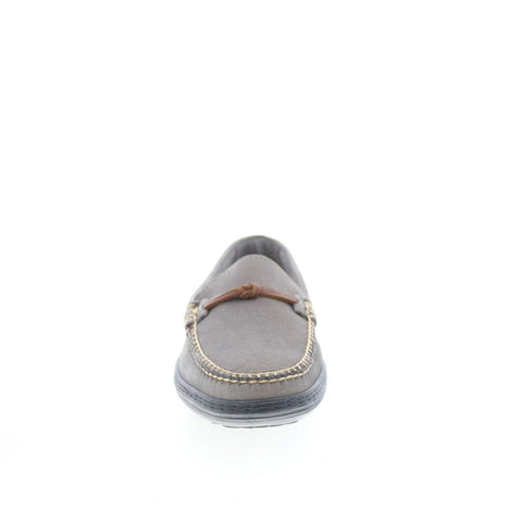 T.B. Phelps TBP44 Mens Gray Leather Slip On Loafers & Slip Ons Casual Shoes 