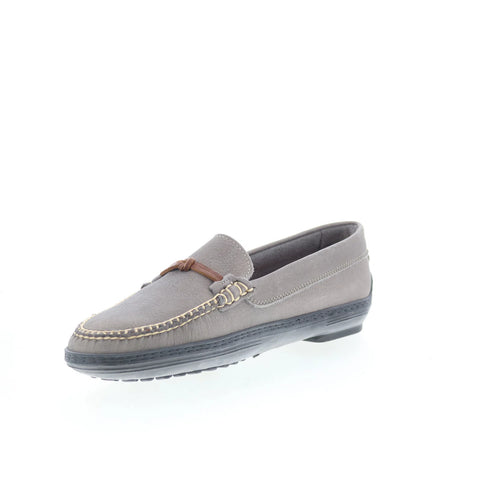 T.B. Phelps TBP44 Mens Gray Leather Slip On Loafers & Slip Ons Casual Shoes 