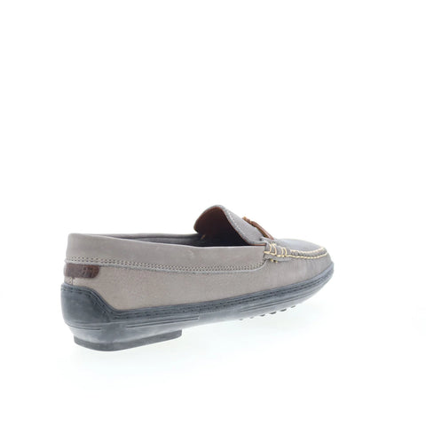 T.B. Phelps TBP44 Mens Gray Leather Slip On Loafers & Slip Ons Casual Shoes 